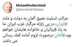 سفیر آلمان در تهران: در صورت لزوم آماده کمک به زلزله زدگان در ایران هستیم