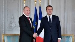 سفر مکرون به روسیه برای تماشای دیدار فرانسه - بلژیک