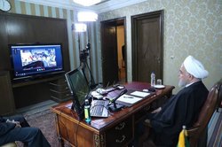 گفتگوی ویدیو کنفرانسیِ مدیران، پزشکان، پرستاران و پرسنل بیمارستان امام خمینی با روحانی