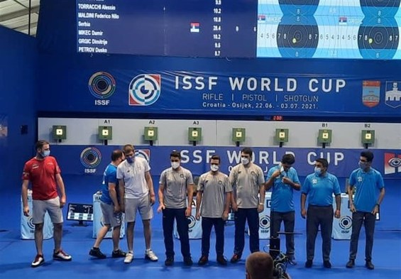 جام جهانی تیراندازی| مدال برنز برای تیم تپانچه بادی مردان